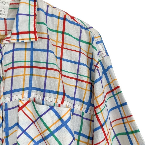 Vintage Colorful Plaid Sleep Gown Size 6 - Picture 3 of 7